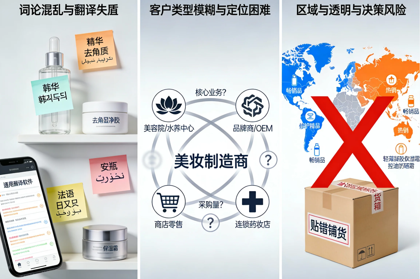 美容护肤出口痛点